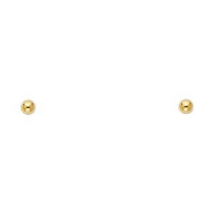 14KY 3mm Screw Back Ball Earrings (ST156)