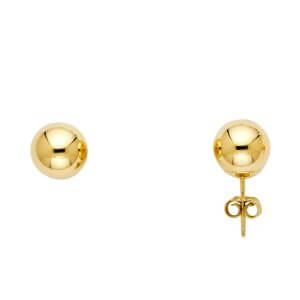 14KY 8mm Post Ball Earrings (ST159)