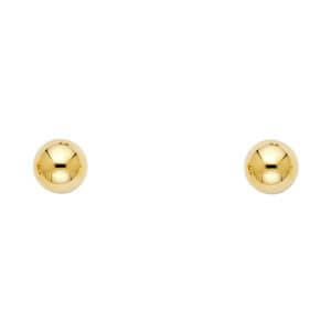 14KY 7mm Post Ball Earrings (ST160)