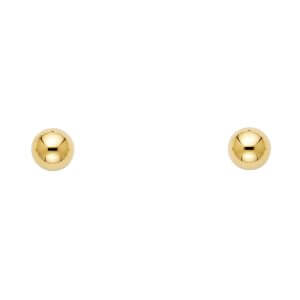 14KY 6mm Post Ball Earrings (ST161)