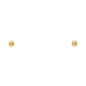 14KY 3mm Post Ball Earrings (ST164)