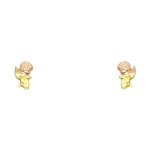 14K 3C Stud Earrings (ST418)