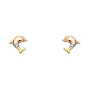 14K 3C Stud Earrings (ST424)
