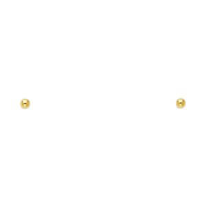 14KY 2mm Screw Back Ball Earrings