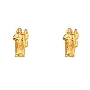 14KY San Judas Earrings with Screw Back
