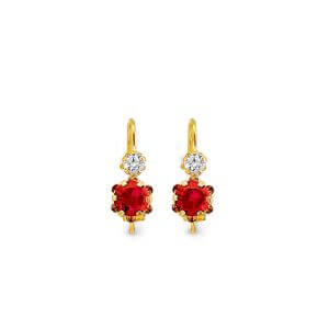 14KY CZ wire Hook Stud Earrings